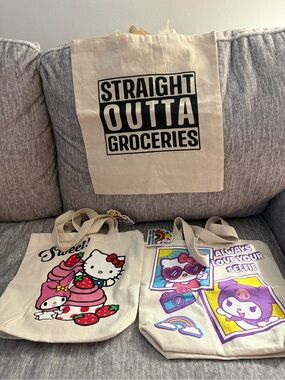 Canvas Tote Bag lot- NWT